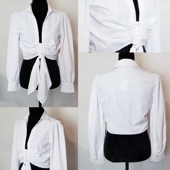 Tie Front Crop Top - Picture 2 of 6